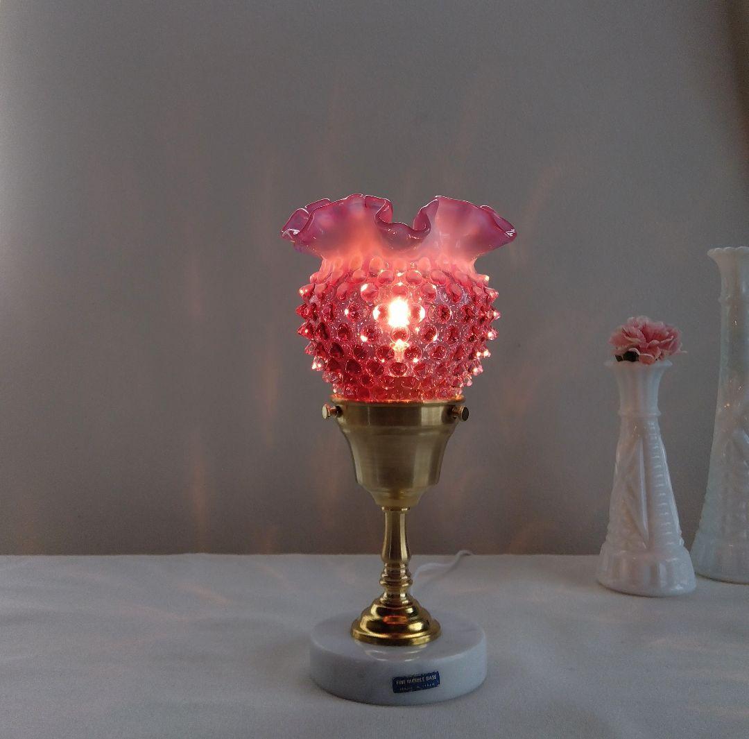☆美☆フェントン クランベリーシェード テーブルランプ レア