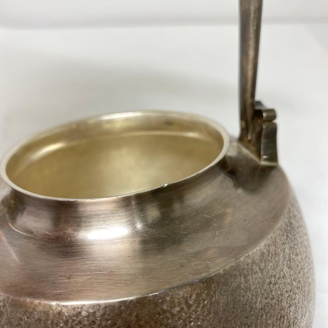 純銀刻印　槌目　銀瓶　387g トウオ　東さ7-0607☆2F