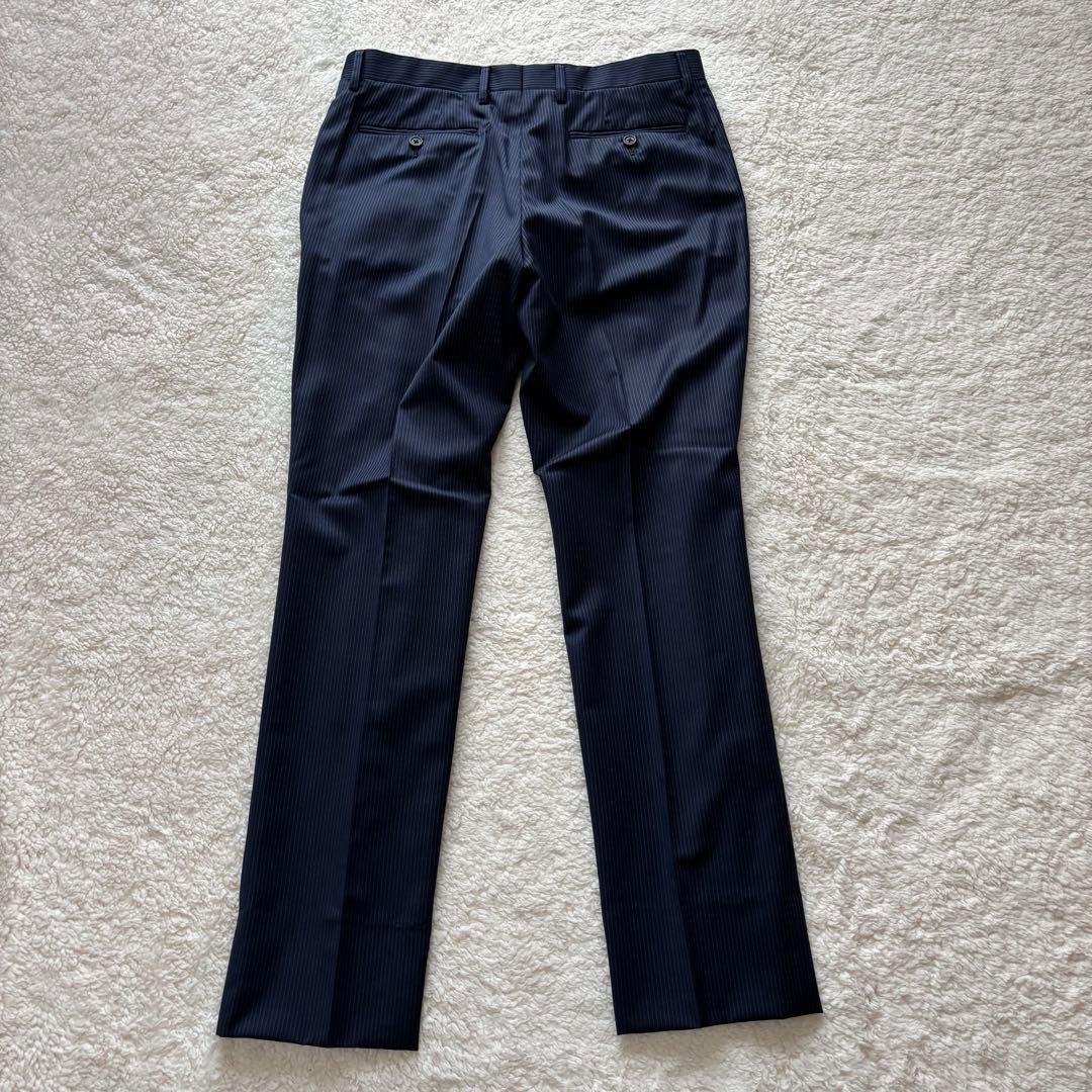 【極美品】ポールスミス ゼニア スーツ ネイビー L ストライプ シルク混