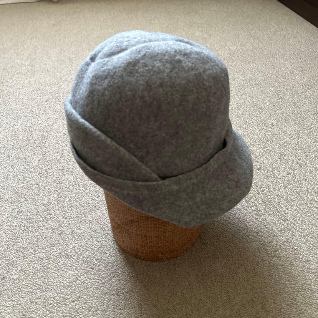 chisaki グレー ウール フェルトハット