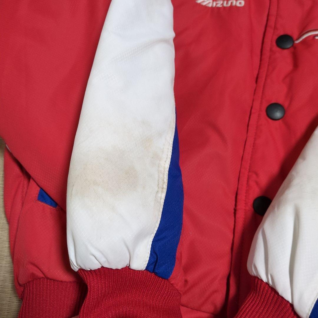 Mizuno 赤白ジャケット ボタン式 ポルテ　グランドコート JS