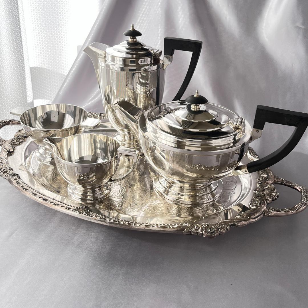 【Walker & Hall】 アールデコのティーサービス 4点