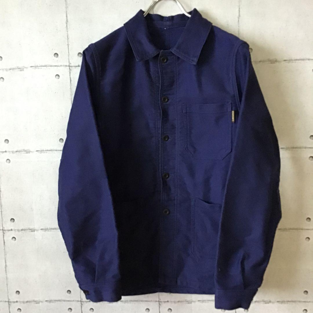 ユーロヴィンテージ　ラブルール　モールスキンジャケット　フランス製　ナス紺