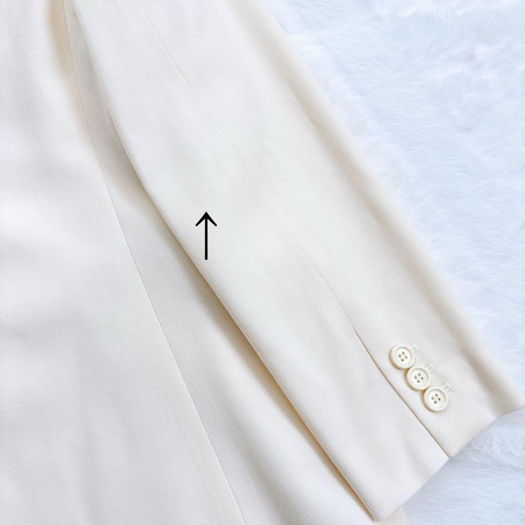 《新品23年製》ANAYI アイボリー ウール混 テーラードジャケット 白系 S