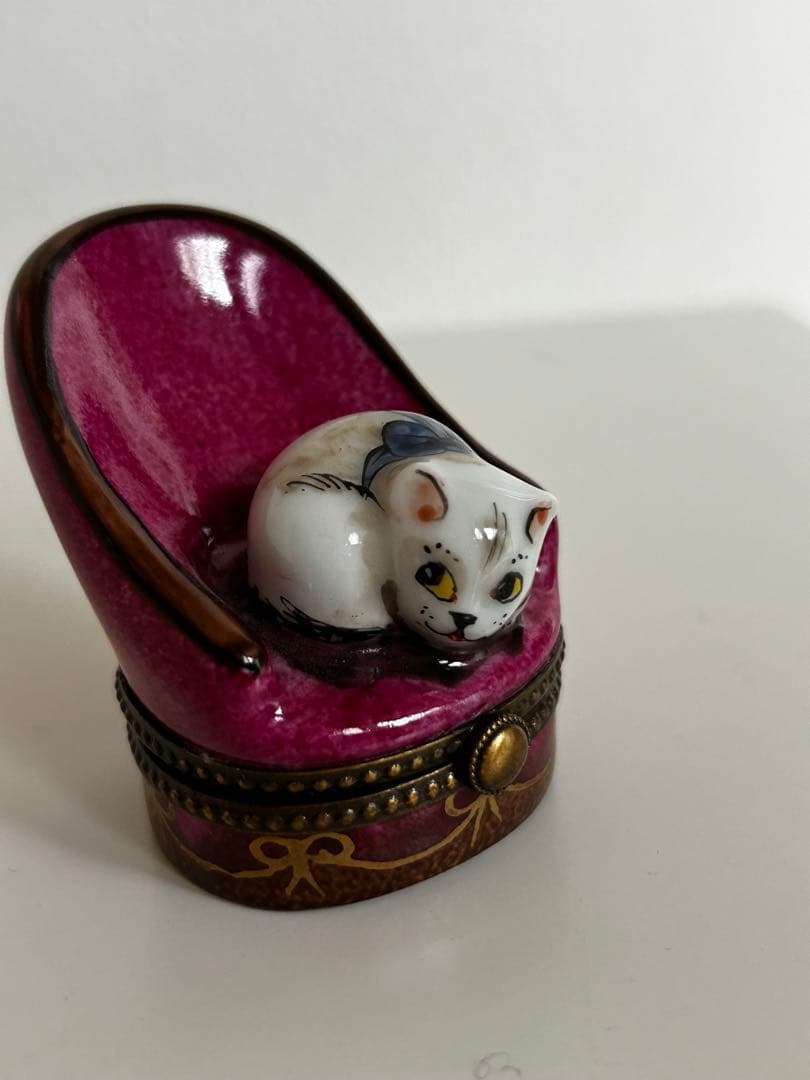 リモージュボックスBOX・キャット猫シリーズ①新品フランス製