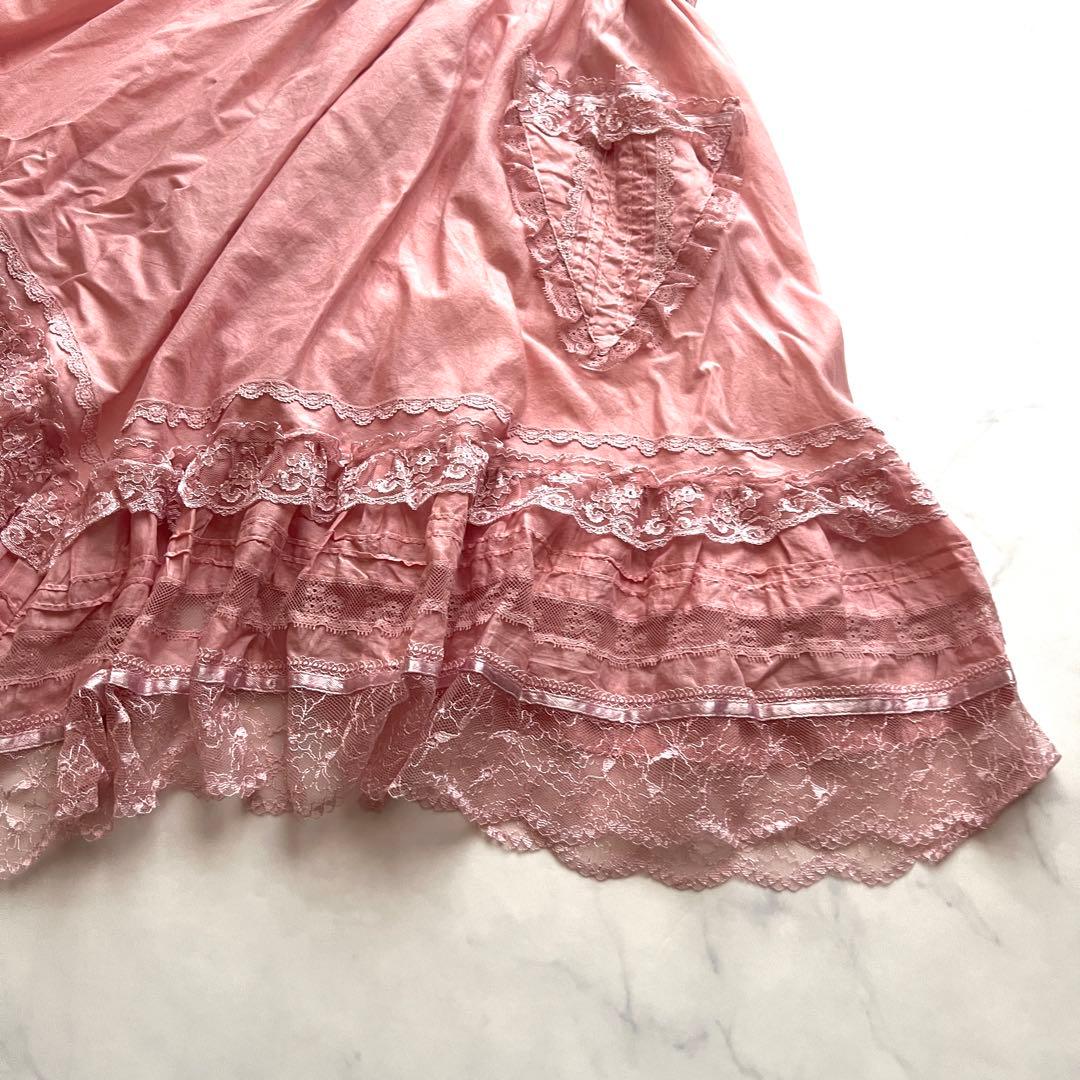 未使用✳︎希少 non non dorl フリルエプロン ピンク レース