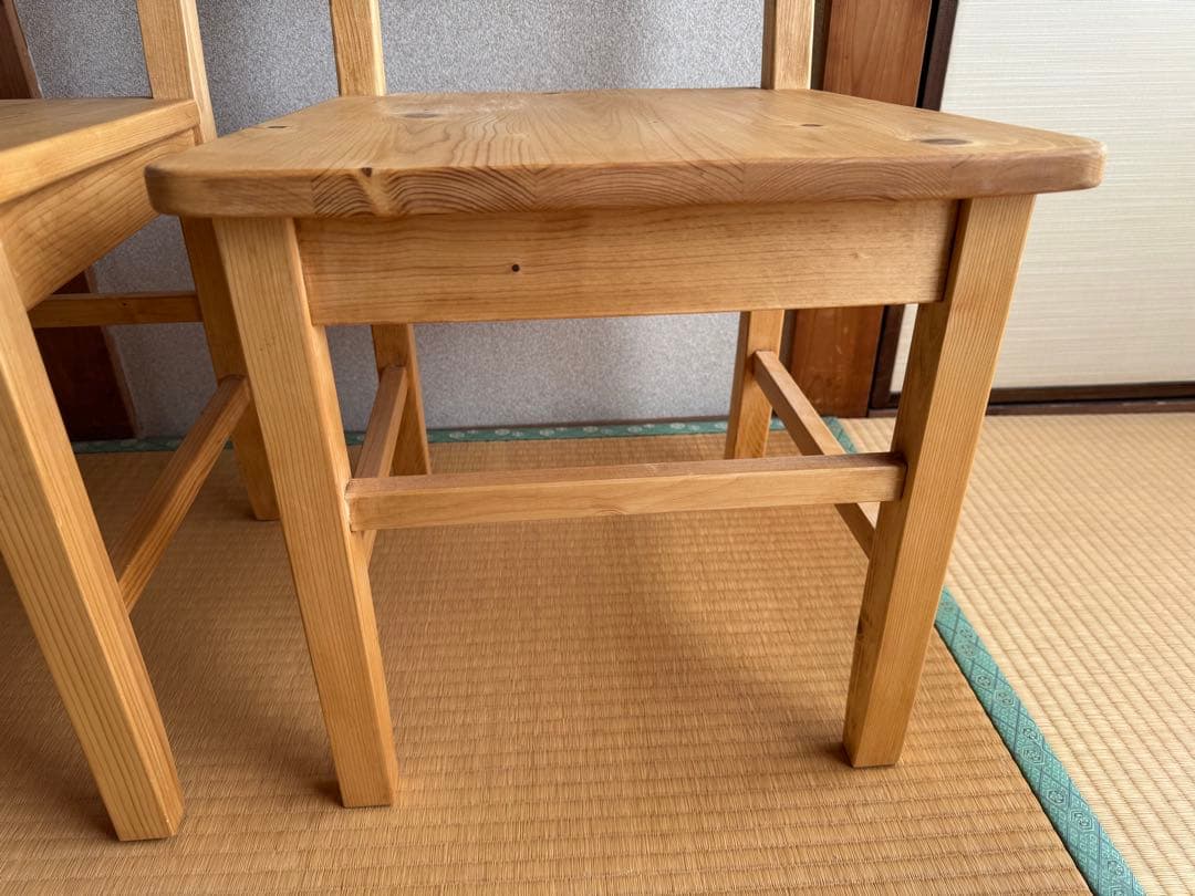 天然木パイン無垢材 ダイニングチェア