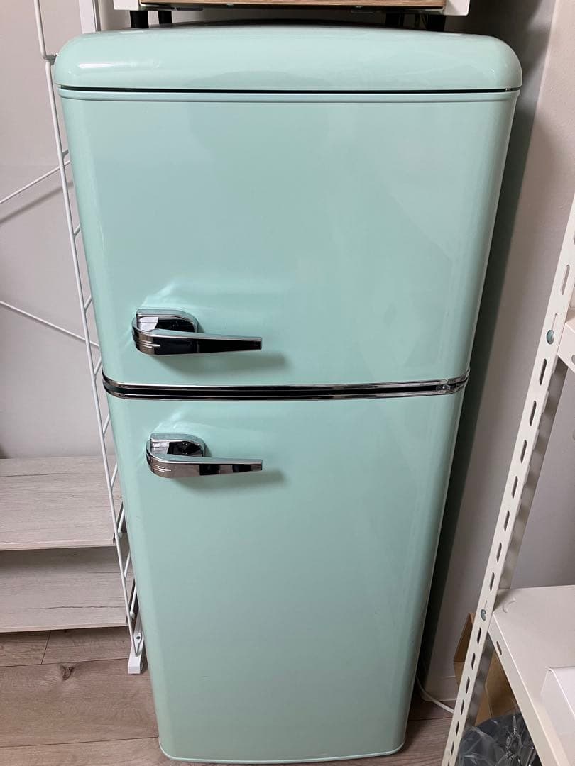 アイリスプラザ 冷蔵庫 114L 小型 ライトグリーン PRR-122D-LG