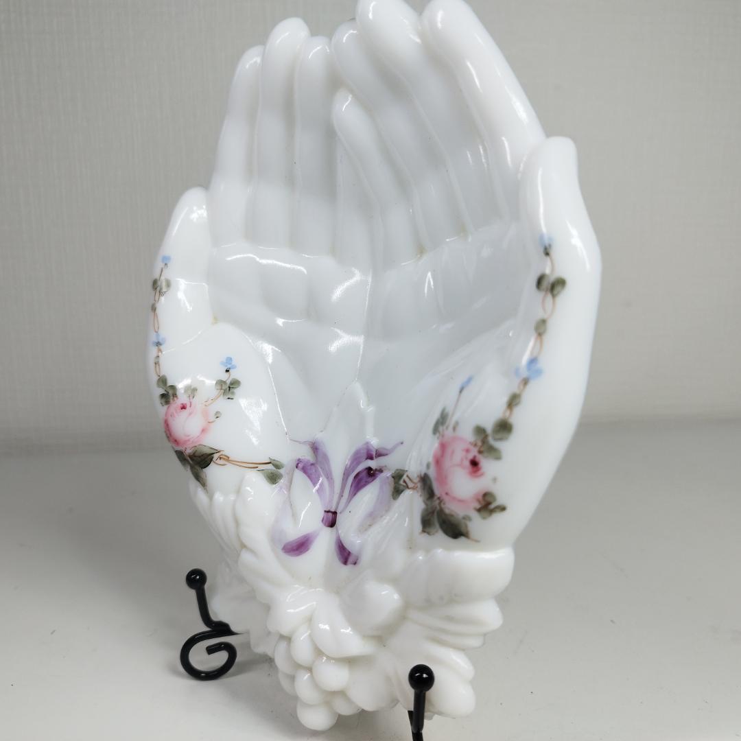 ウエストモアランド ビンテージ ミルクガラス プレート 皿 裏に刻印有 IE3q