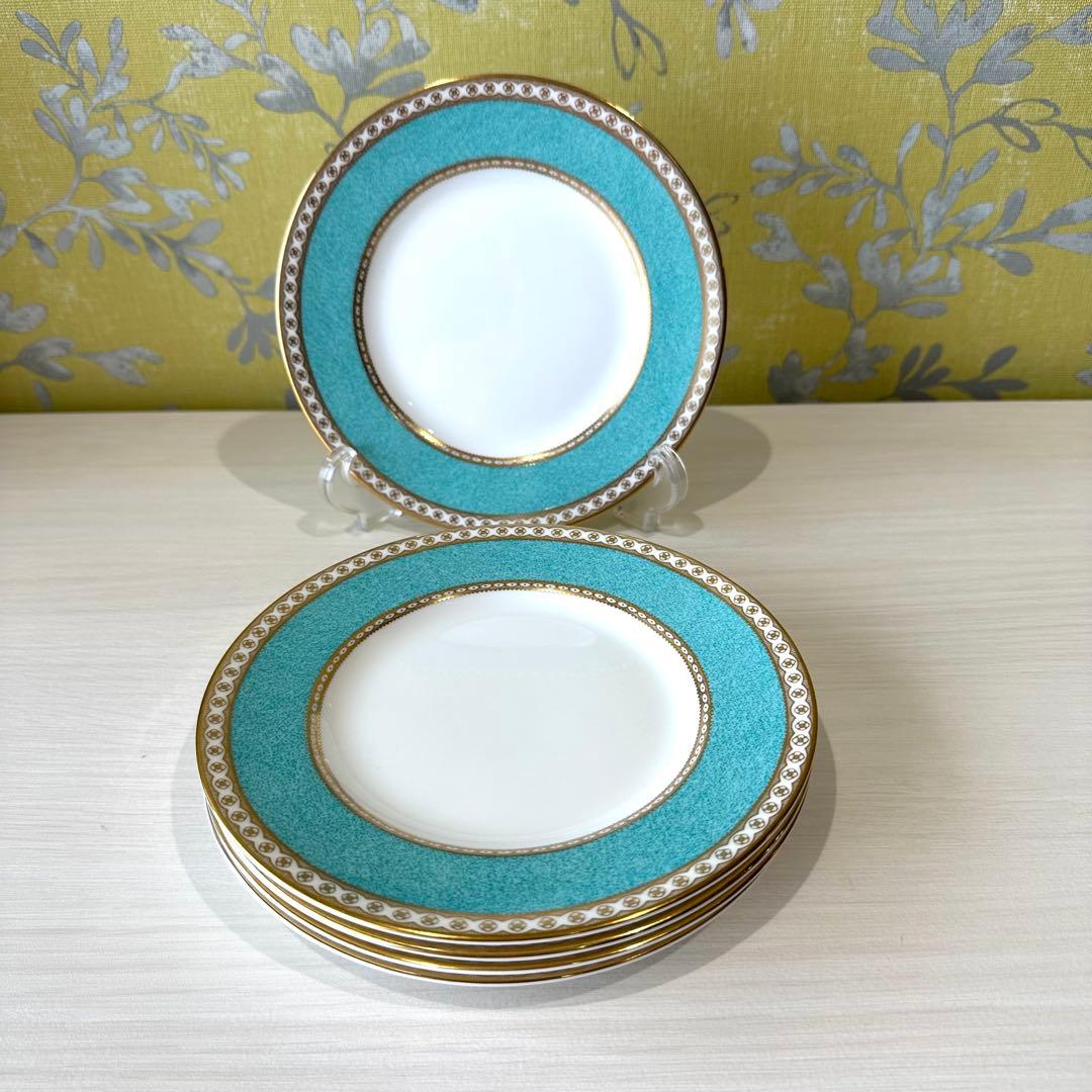 【新春セール】ウェッジウッドユーランダー パウダーターコイズ17cm磁器5枚