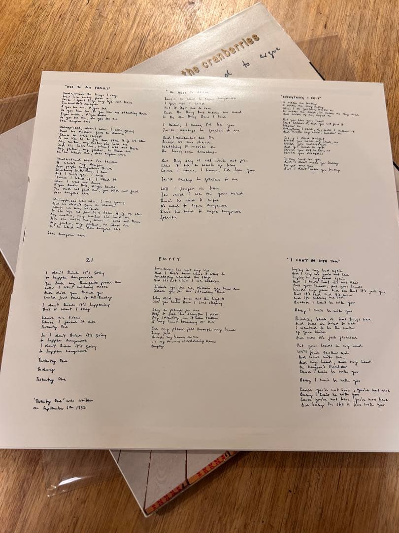 The Cranberries-No Need To Argue（オリジナル盤)