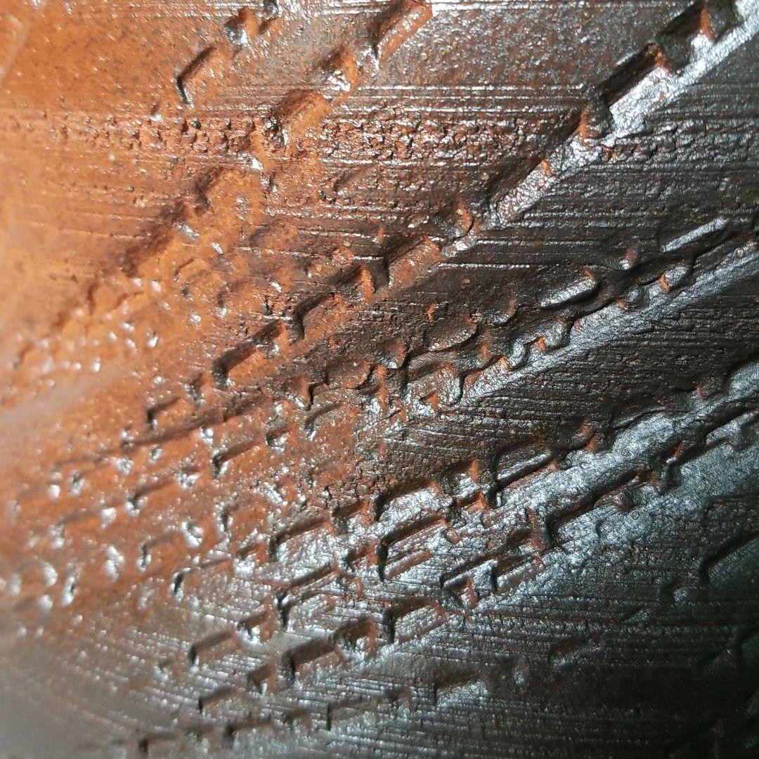 信楽焼　傘立て 火色壷 高さ４４cm