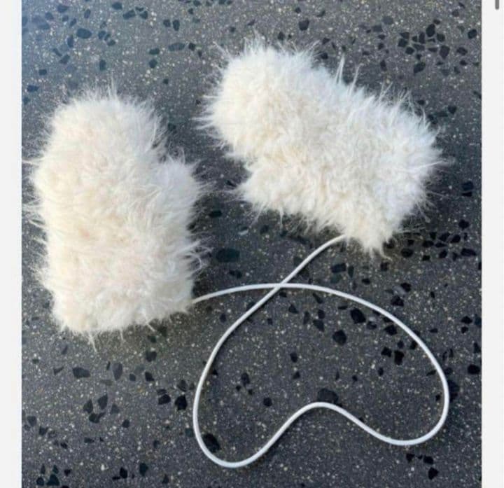 専用です！sheller シェリエ　ファーミトン2点セットホワイト　ブラック