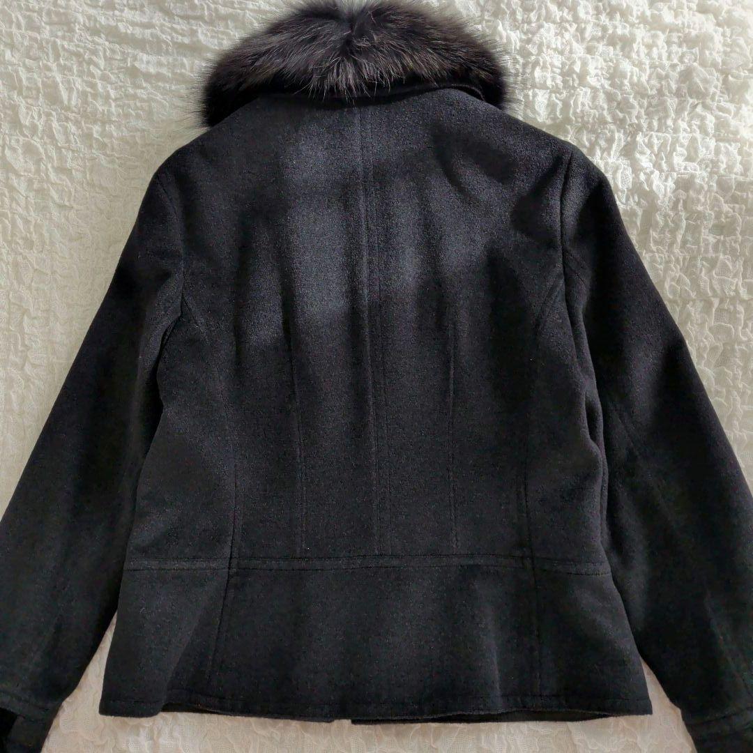 コムサデモード ナポレオンコート シルク アンゴラ ウール 大きいサイズ15号