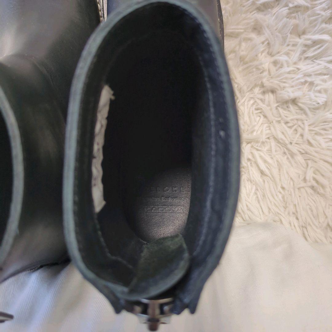 ⭕️美品⭕️　カドヤ　エレファンタス　バックジップブーツ　ブラック　25