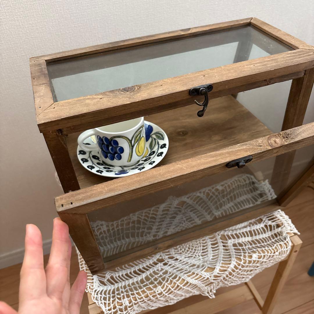 北欧　昭和レトロ　ヴィンテージ　木製ディスプレイケース