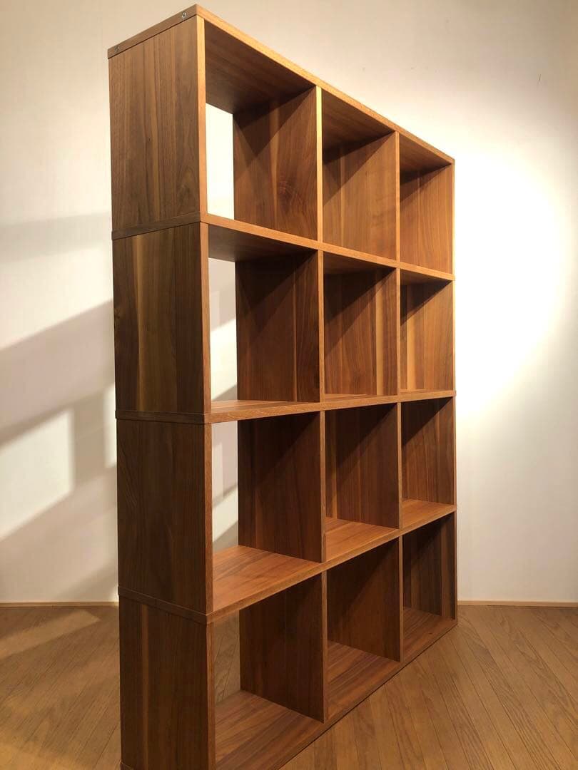 MUJI 無印良品 スタッキングシェルフ 4×3 ウォールナット仕様 ① 収納棚