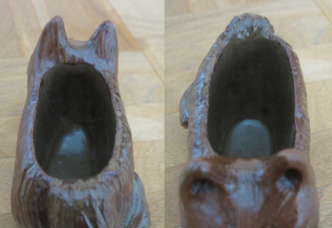 タカノミヤ キツネ 動物 陶器 置物 花器 インテリア 容