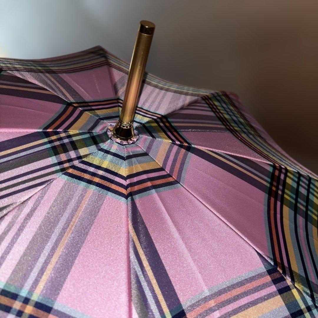 Ralph Lauren ピンク チェック柄 雨傘　60cm