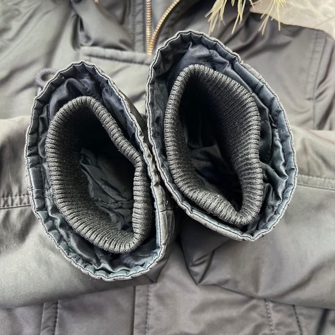 バーバリー♡モッズコート　ラクーンファー　ノバチェック 黒　36 S