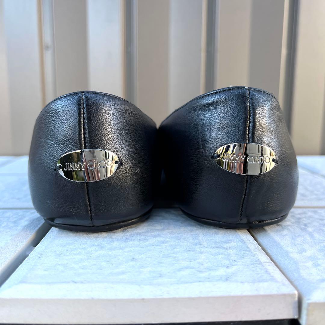 訳あり 37.5 JIMMY CHOO フラット　パンプス　ぺたんこ　24.5