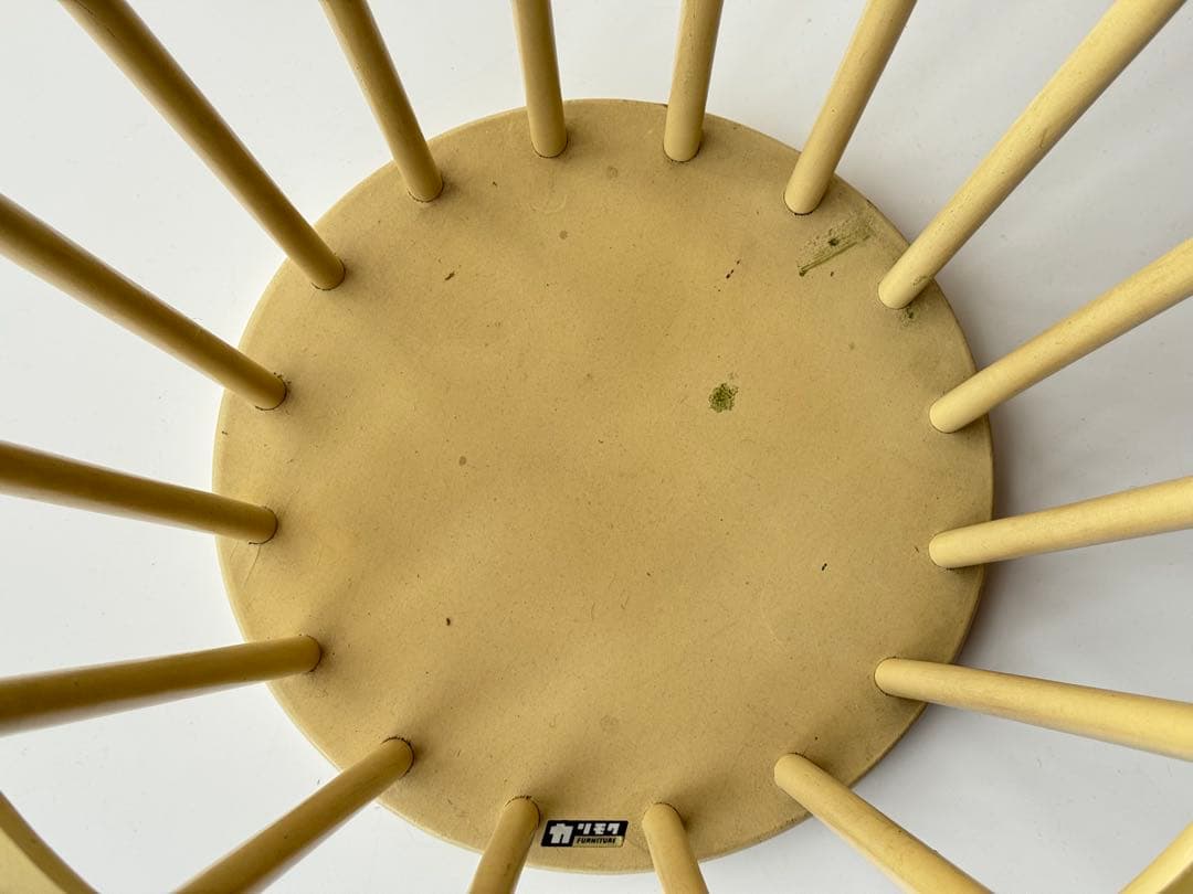 オールドカリモク 円形スツール 椅子 当時物 昭和レトロ ミッドセンチュリー