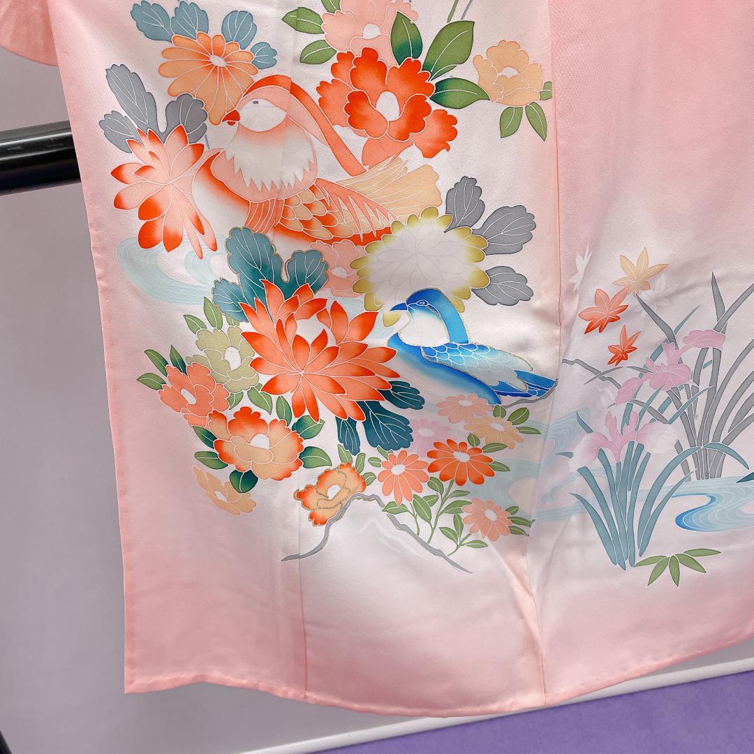 ★4025★ 子供着物 七五三 女の子 四つ身 単品 単衣仕立て