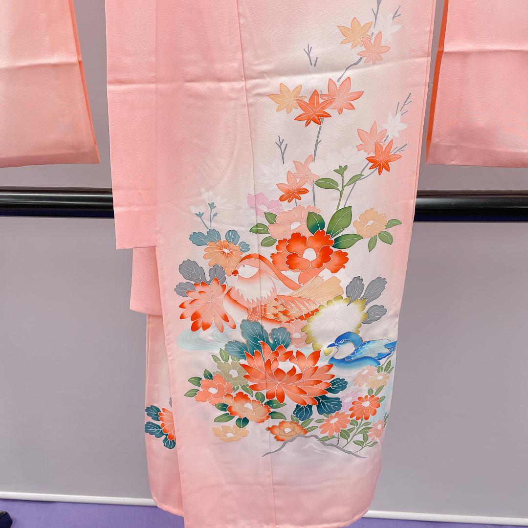 ★4025★ 子供着物 七五三 女の子 四つ身 単品 単衣仕立て