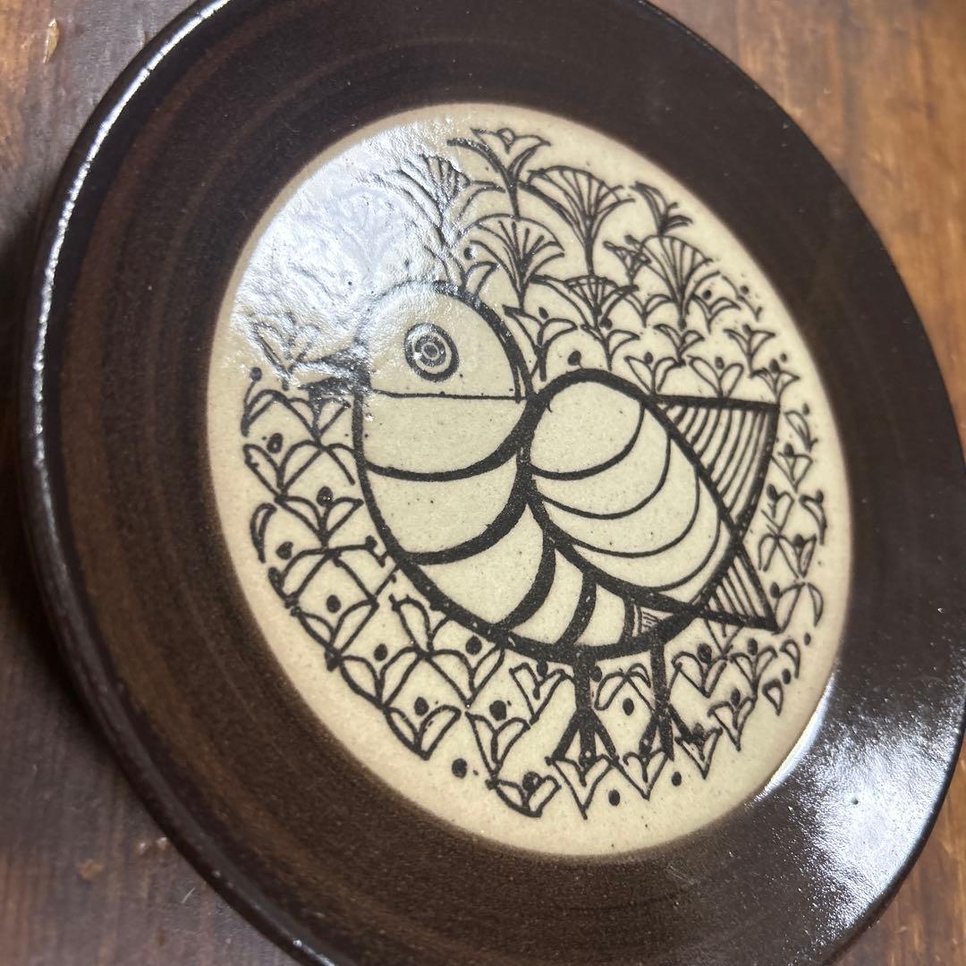 リサラーソン　益子焼　カップ＆ソーサー　プレート　湯呑み　猫　鳥　ニナ