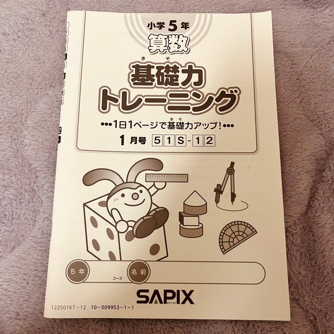 SAPIX 算数 基礎力トレーニング 小5 全12ヶ月セット