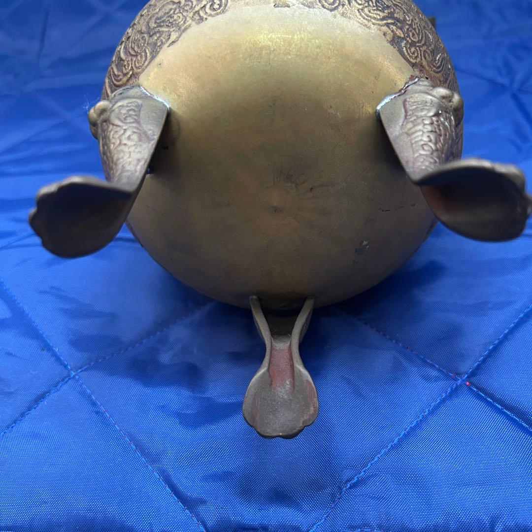 蔵出品③ 香炉 三つ足 龍 工芸品 龍鳳香炉 龍鳳 j128