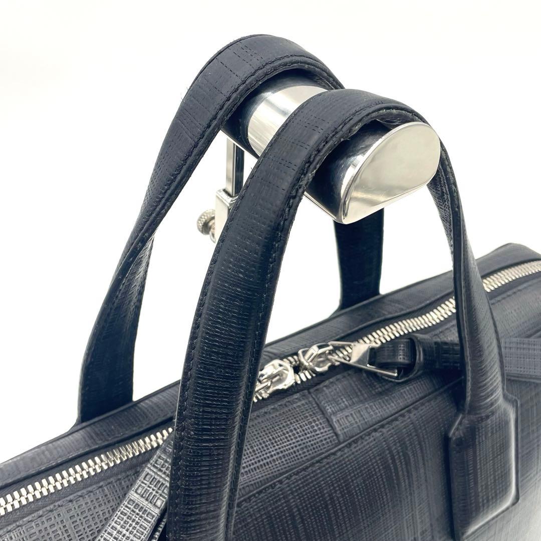 LOEWEロエベ ゴヤ 2way ビジネスバッグ レザー 斜め掛け ブラック