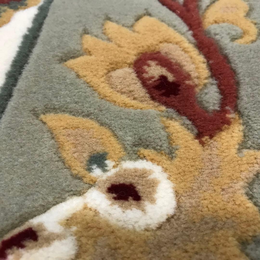 ラグ ラグマット 絨毯169×237cm 唐三彩 デザイン グリーン