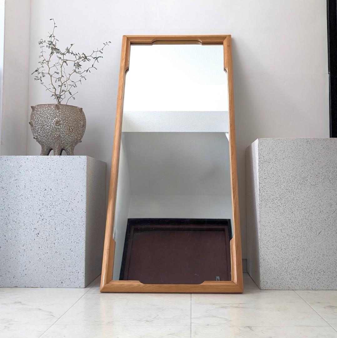 70-80s ビンテージ ウォールミラー 壁掛け鏡 ラスティック モダン