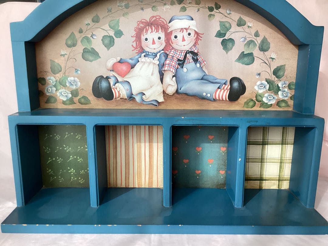 ラガディ・アン&アンディ　カントリー雑貨　収納棚　アンティーク　トールペイント風