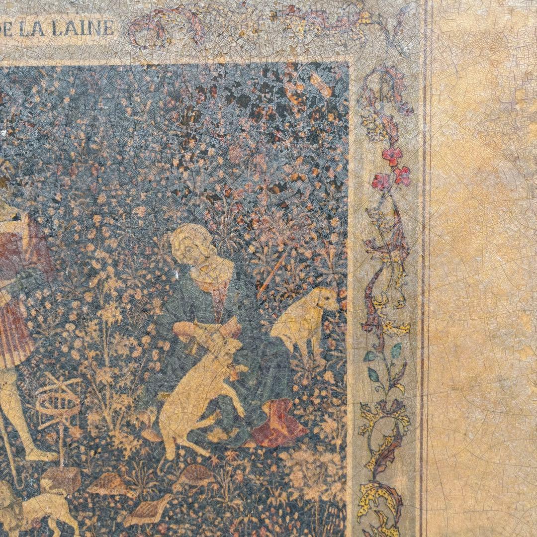 ビンテージ木製　壁掛け　絵画　ウォールデコ　ワールドビンテージ