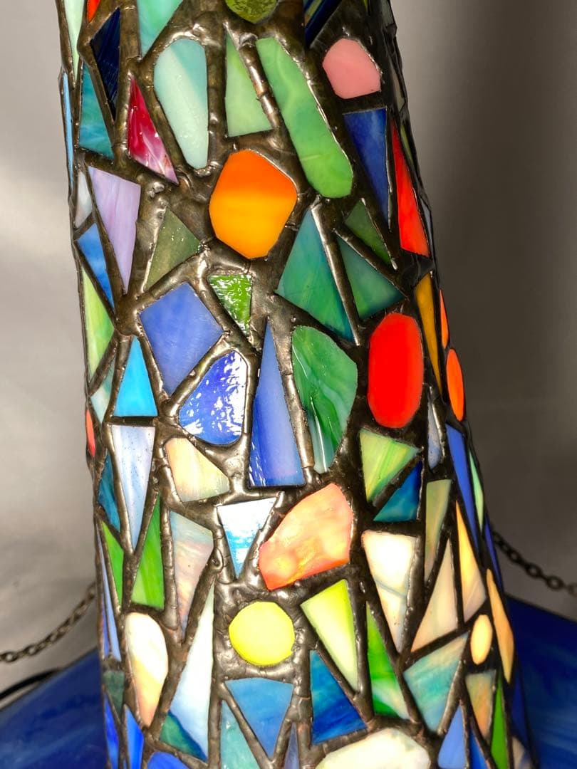 1415❣️ ステンドグラス　ライト　風車の塔　オブジェ