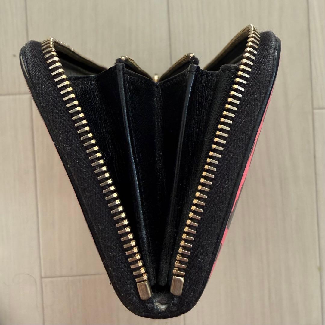 【希少】 SAINT LAURENT レオパード 長財布 ピンク ヒョウ