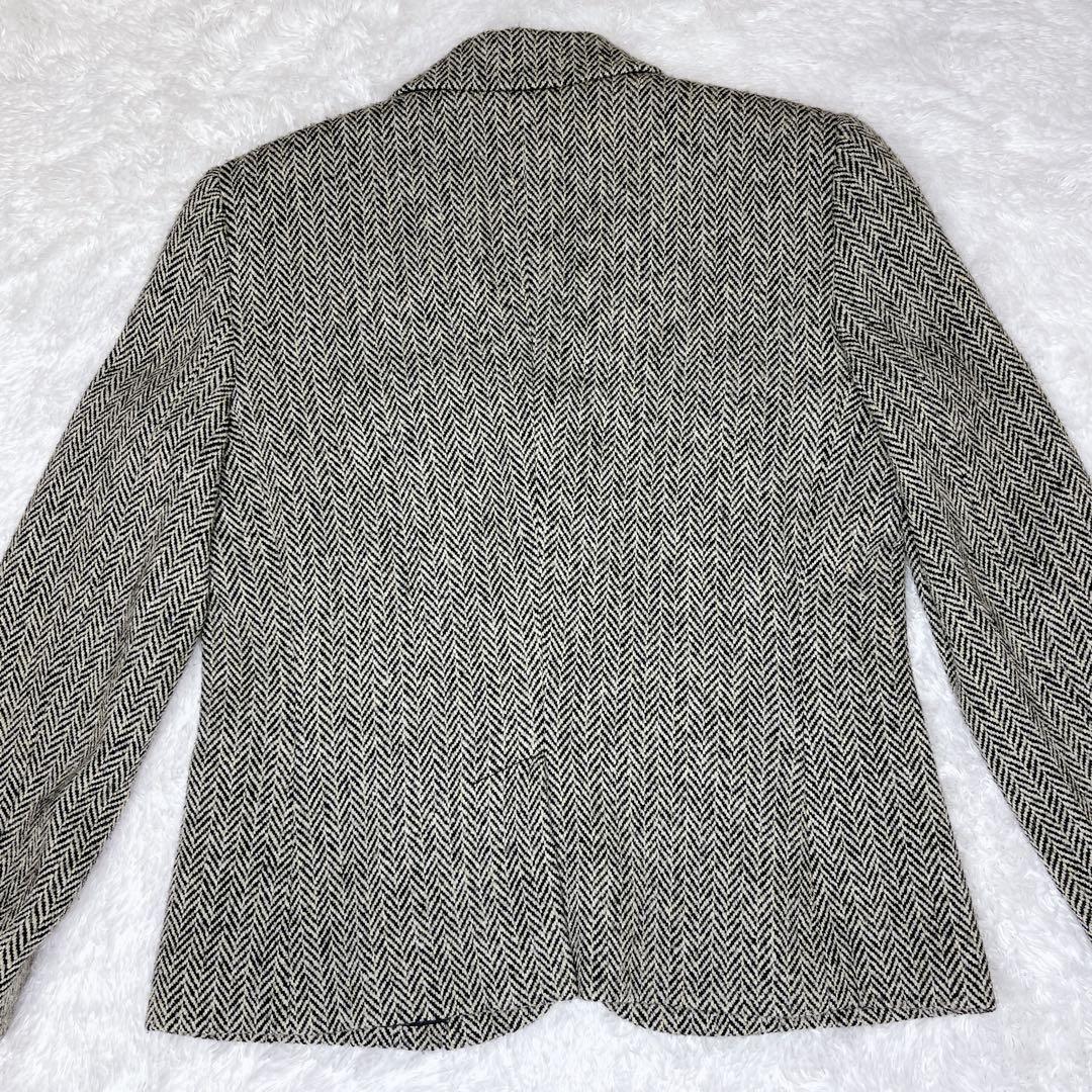 ラルフローレン ツイードジャケット ウール　ヘリンボーン フリル 襟裏柄 XL