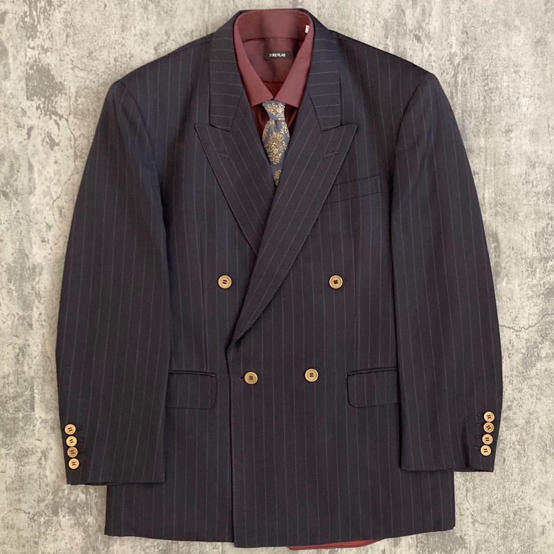 極美品 極上ウールダブルスーツ × Yves Saint Laurentネクタイ