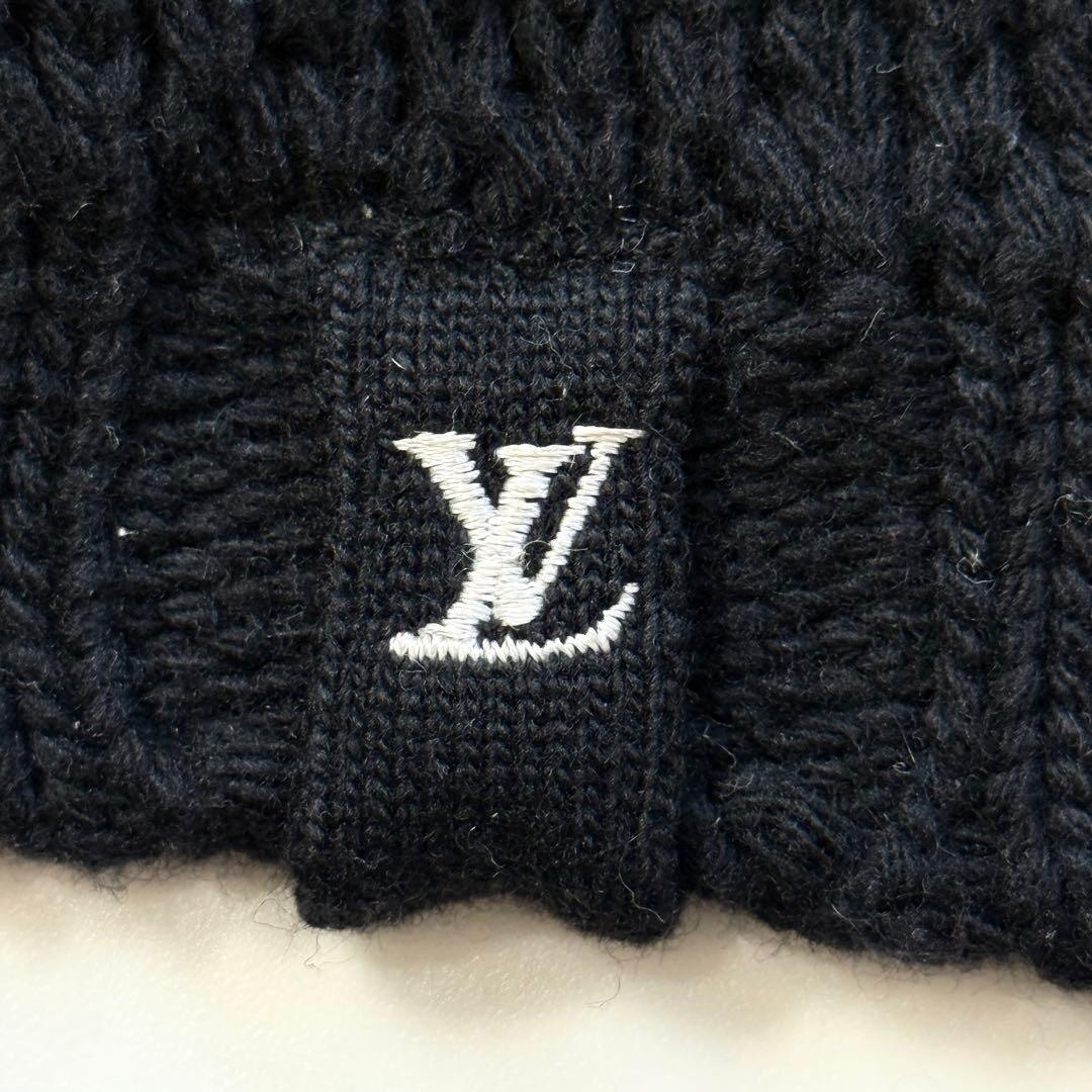 Louis Vuitton ルイヴィトン カシミヤ混 ニット ロゴ刺繍 L