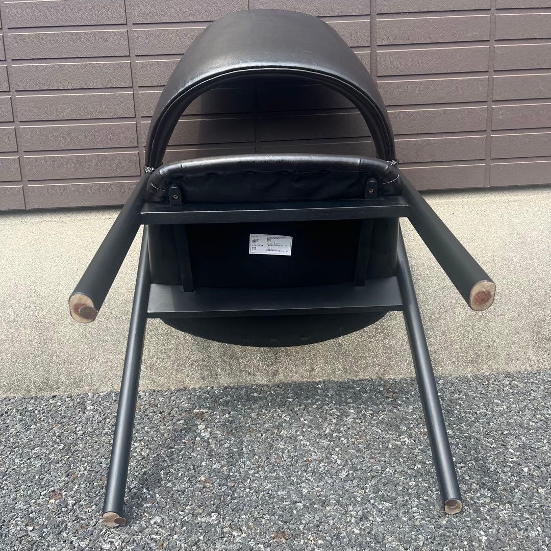 ダイニングチェア 椅子 一脚 ブラス 木製脚 ブラック