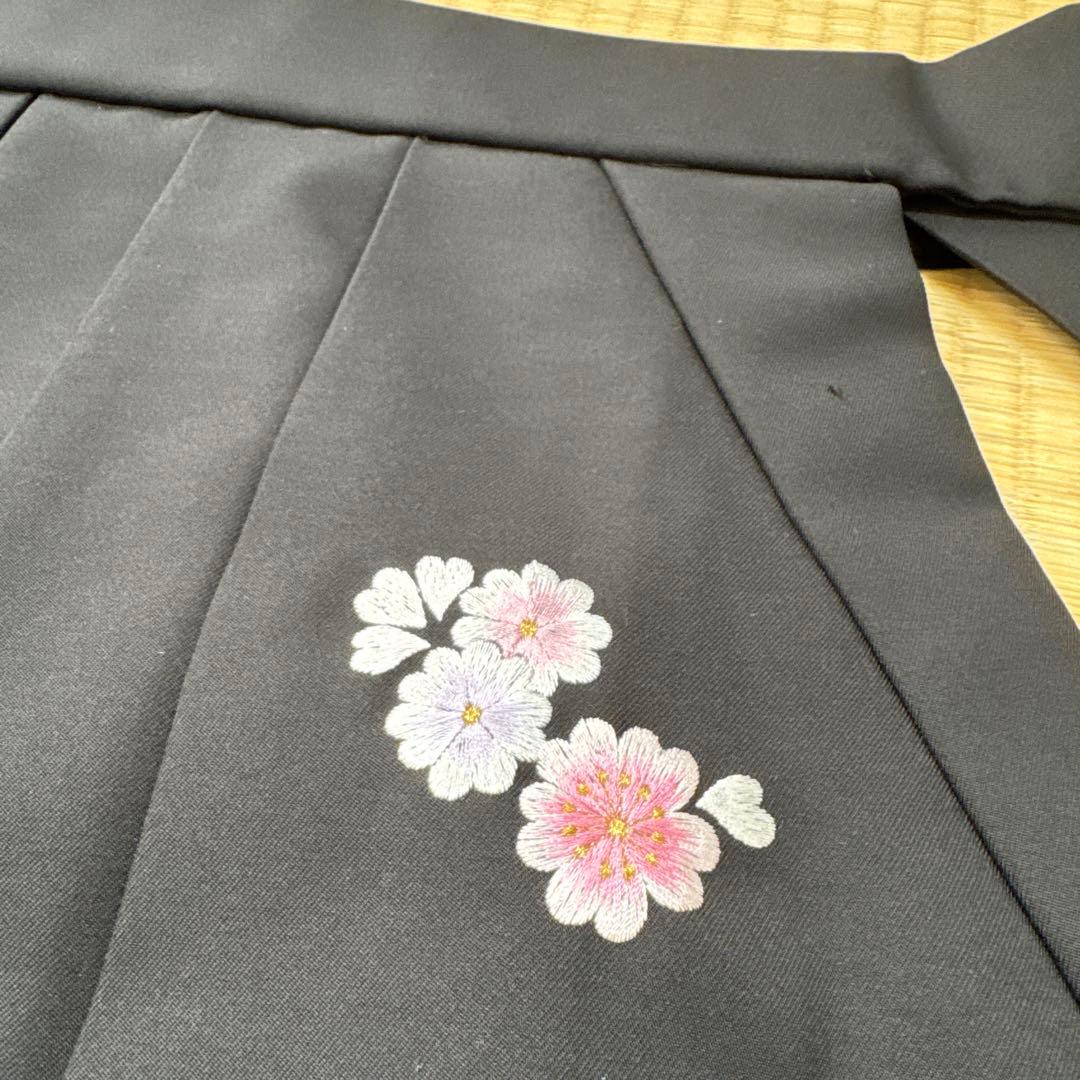 卒業式　２尺袖袴4点セット　赤無地七宝