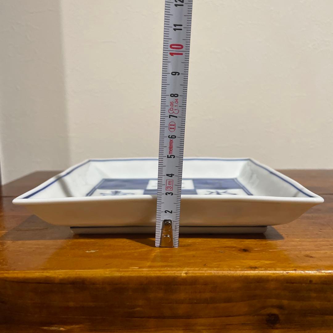 【新品】瀬戸焼 真窯 染付寿正角皿 取皿 銘々皿 4枚組 慶事 祝事