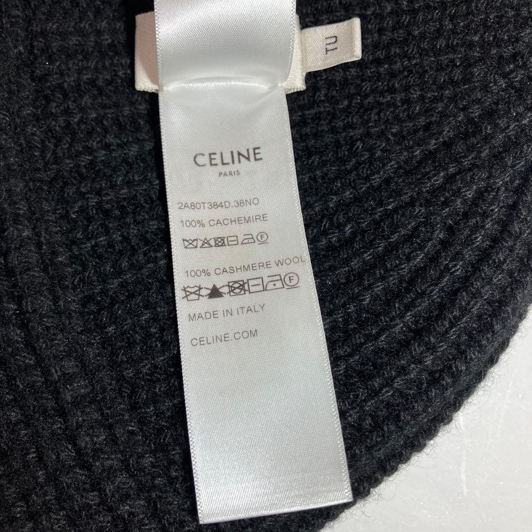 CELINE カシミヤ バケットハット ブラック　セリーヌ トリオンフ　男女兼用