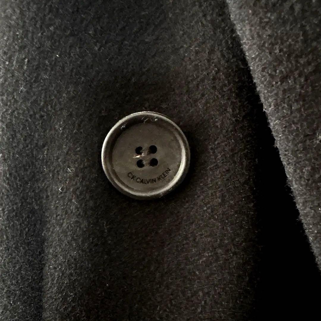 CK   ブラック ダブルブレストコート