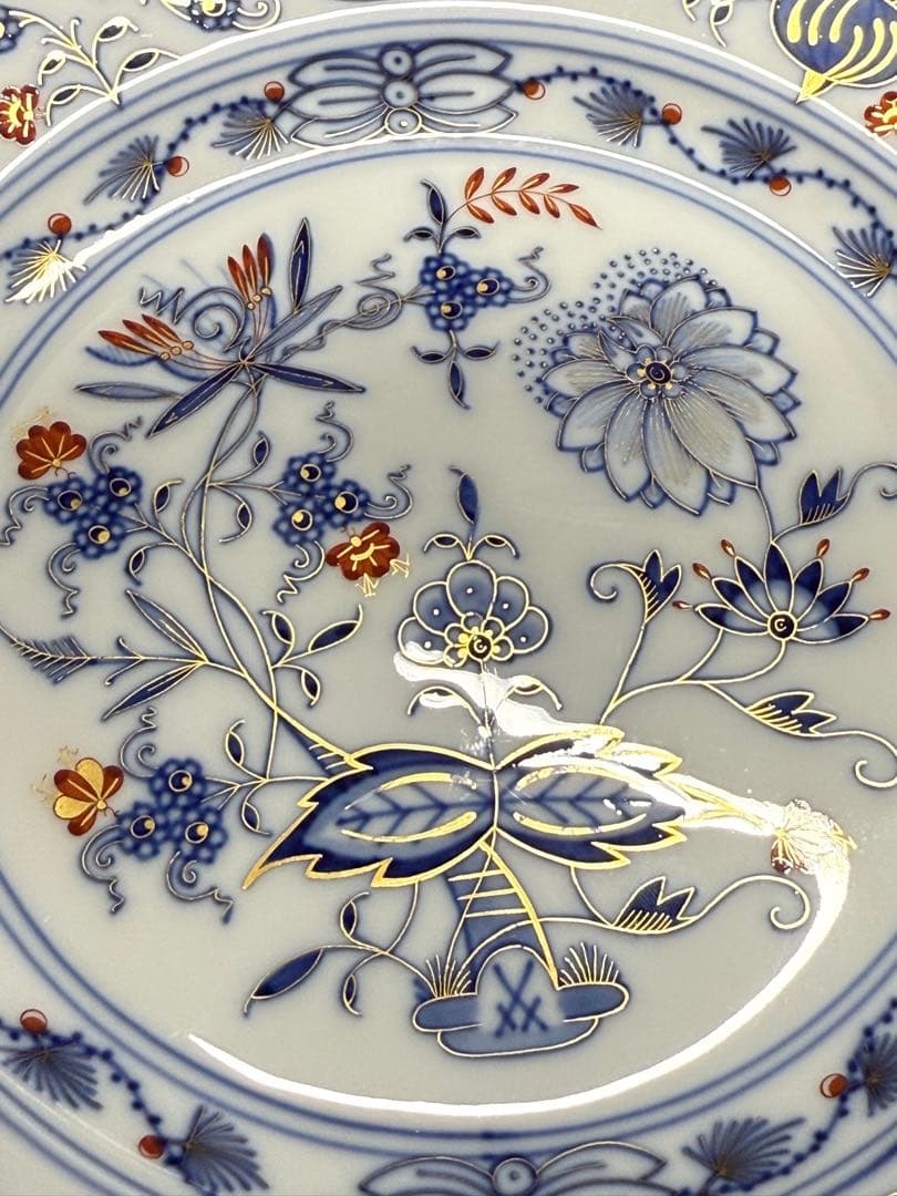 最高峰 マイセン 朱金オニオン プレート　18cm