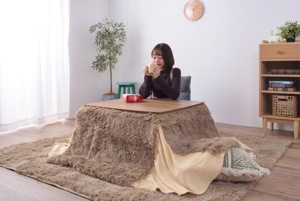 おしゃれ ふかふか 触り心地いい かわいい 暖かい 正方形 こたつ布団 ベージュ