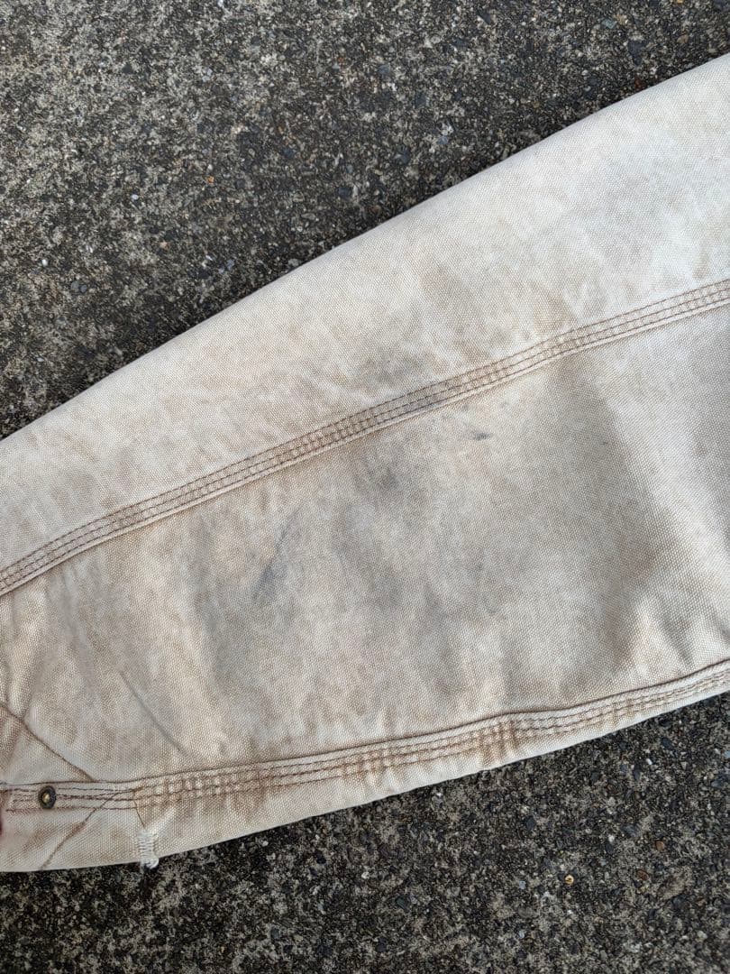 カーハート　ベージュ コーデュロイ襟 カバーオール　90s