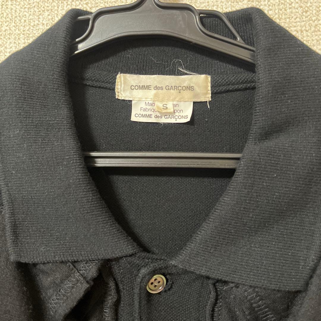 COMME des GARÇONS ブラックドッキングポロシャツ S